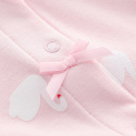 Bawełniany pajacyk dla dziewczynki różowy Łabędzie 62-80