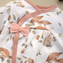 Cotton romper for girls with a bunny 62-80