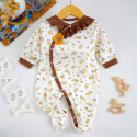 Cotton romper for girls with a bunny 62-80