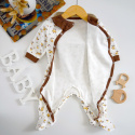 Cotton romper for girls with a bunny 62-80