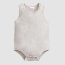 Baby bodysuit, sleeveless undershirt - gray