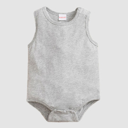 Baby bodysuit, sleeveless undershirt - gray