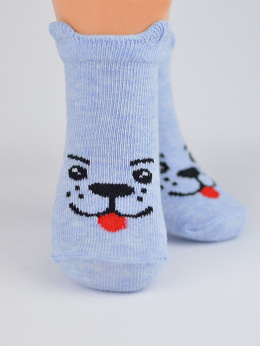 Baby socks with dogs - blue