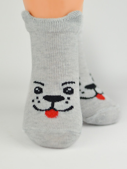 Baby socks with dogs - gray