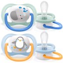 AVENT SCF080/05 Smoczek Ultra Air Animals 0-6M chłopiec słonik/pingwin