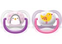 AVENT SCF080/06 Smoczek Ultra Air Animals 0-6M dziewczynka ptaszek/pingwin