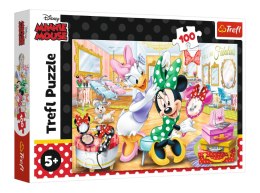 TREFL 16387 Puzzle 100 el. Minnie w salonie kosmetycznym