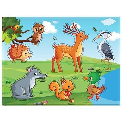 SMILY PLAY SPW83611 Układanka drewniana Leśne zwierzątka
