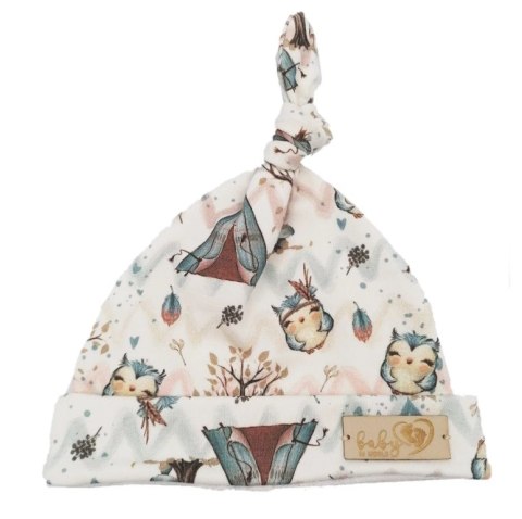 BABY 01092 Czapka niemowlęca Smerfetka Sowa 3-6m