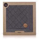CEBA 812-118-268 Kocyk dziany 90x90 w opakowaniu prezentowym Ryż grafitowy GRATIS składana mata do przewijania 60x40 Rowanberry