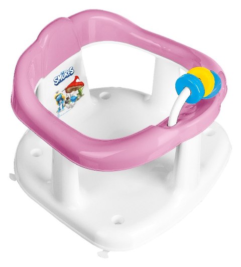 MALTEX Krzesełko do kąpieli Smerfy/zabawki, różowy/biały