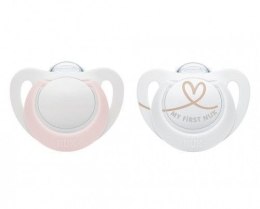 NUK 730713 Smoczek uspokajający silikonowy 0-6m-cy STAR 2szt./box
