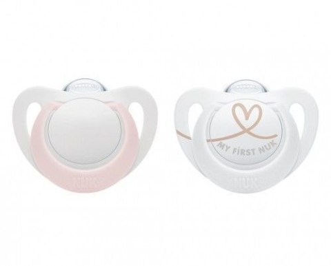 NUK 730713 Smoczek uspokajający silikonowy 0-6m-cy STAR 2szt./box