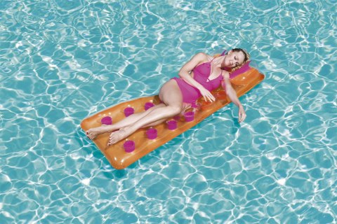 BESTWAY 43015 Dmuchany materac plażowy 188x71 pomarańczowy