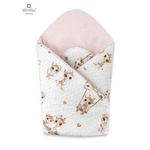 KIECZMERSKI Rożek standard 75x75 cm MIMINU DESIGN Żyrafki beżowo-różowa