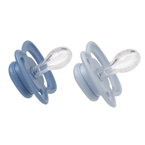 B.BOX BB300408 Smoczek dla niemowlaka 2 szt symetryczny silikonowy 6m+ niebieski/błękit