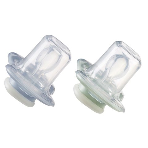 B.BOX BB300808 Smoczek silikonowy symetryczny 6m+ 2 szt glow in the dark błękit/szałwia