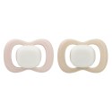 B.BOX BB300811 Smoczek silikonowy symetryczny 6m+ 2 szt glow in the dark róż/latte