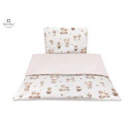 KIECZMERSKI Pościel C-2 135x100 cm MIMINU DESIGN Żyrafki beżowo-różowe bawełna 100%