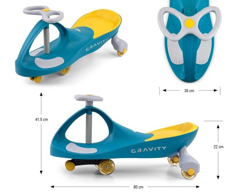 MILLY MALLY Jeździk Grawitacyjny Gravity Green Yellow