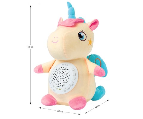 MILLY MALLY Zabawka pluszowa z projektorem Milly Unicorn
