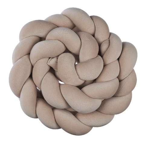 BABY 01843 Warkocz do łóżeczka welur jasny beż 230 cm