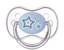 CANPOL 22/562 Smoczek uspokajający silikonowy okrągły 0-6 m-cy Newborn baby niebieski