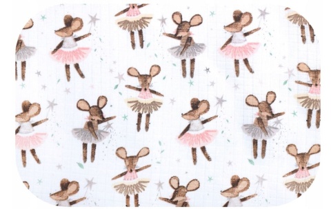 Pieluszka tetrowa bawełniana - Baletnice