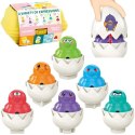 WOOPIE 54146 Układanka Sorter Montessori Dopasuj Kształty Zabawne Kurczaczki Jajka 6szt