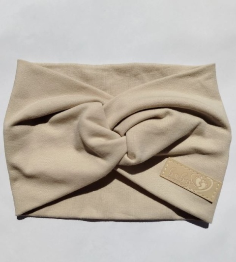 BABY 01683 Opaska przeplatana cappucino 3-6m