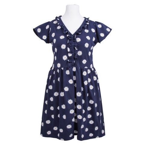 EWA 970422 LINDA Koszula ciążowa granatowa stokrotki S