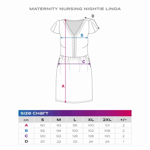 EWA 978534 LINDA Koszula ciążowa w margaretki niebieska S