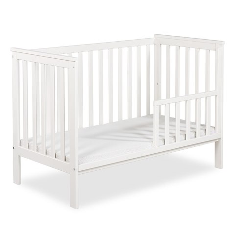 KLUPŚ Łóżeczko z barierką IWON biel 120x60