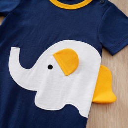 Rampers dla niemowlaka granatowy Słonik