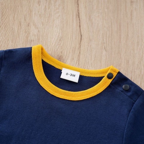 Rampers dla niemowlaka granatowy Słonik