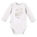 Białe body z długim rękawem Mellow - Owieczka 74-104
