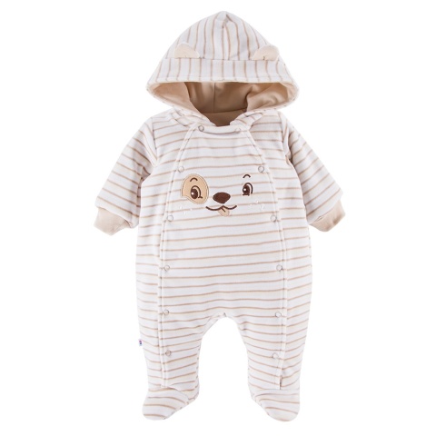 EWA RUN&FUN Pajac welurowy ociepl. beż 56-62