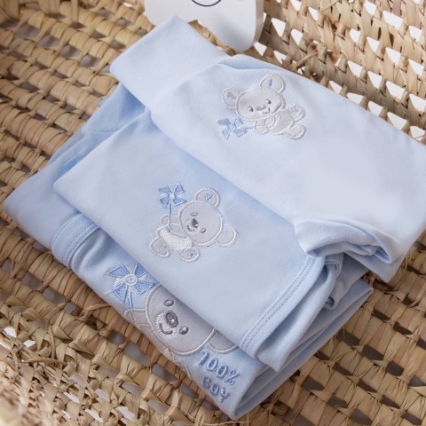 EWA NEWBORN Body rozpinane niebieski