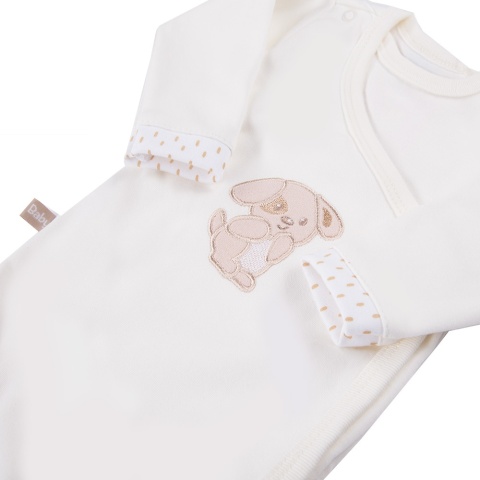 EWA NEWBORN Body rozpinane ecru