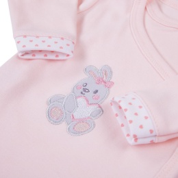 EWA NEWBORN Body rozpinane róż