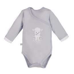 EWA NEWBORN Body rozpinane szary