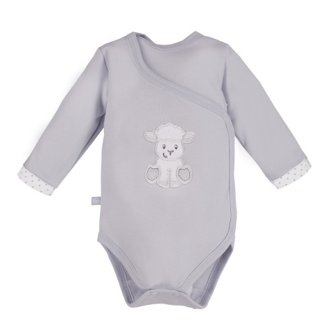 EWA NEWBORN Body rozpinane szary