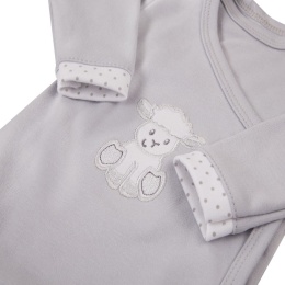 EWA NEWBORN Body rozpinane szary