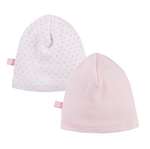 EWA Czapka Smerfetka 2-pak róż 50-62