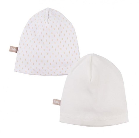 EWA Czapka Smerfetka 2-pak ecru 50-62