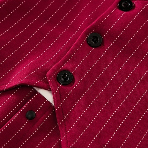 Świąteczny pajacyk niemowlęcy czerwony - bordowy (kamizelka)