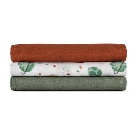 PETITE&MARS 415367 Zestaw pieluszek z muślinu bambusowego 3 szt 68x68 cm Celestial Planets