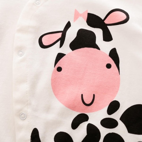 Pajacyk niemowlęcy rozpinany KRÓWKA