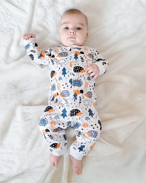 Pajacyk rozpinany na całej wysokości JEŻYKI 56-86