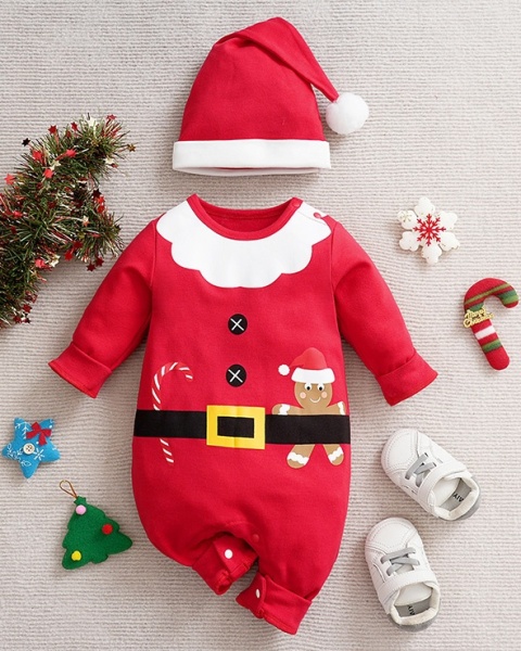 Pajacyk świąteczny z czapką MIKOŁAJEK